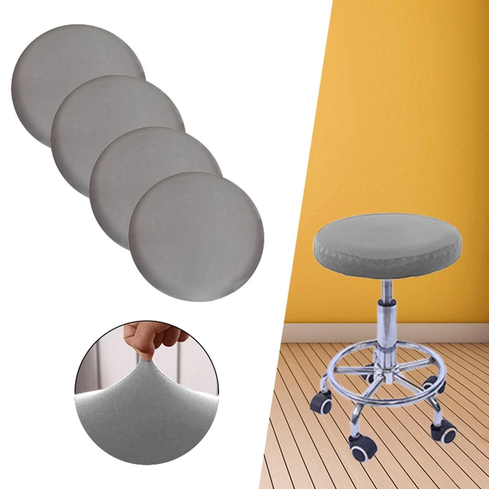 2Pcs Barstool Covers Round Soft Elastic Protector Polyester Seat Covers for Home - Image 1 of 1