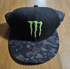 Monster Energy New Era 9Fifty Athlet Druckknopflasche Mütze Kappe schwarz digital tarnfarben Netz