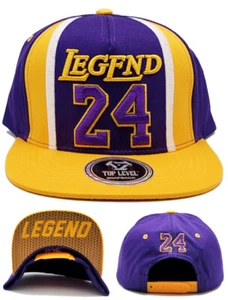 Los Ángeles Top Legend Nuevo Kobe 24 Lakers Mamba Púrpura Era Dorada Gorra Sombrero Gorra - Imagen 1 de 9