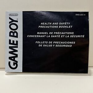 Health and Safety Precautions Booklet Original Nintendo Gameboy Manual Only
