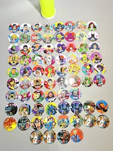 Vintage 1993 DC Comics SkyCaps Pogs 1-54 Complete Set +20 from Batman Set +Case - Picture 1 of 14