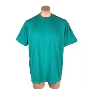 Vintage 90s Jerzees Jade Green T-Shirt Tee BLANK Size XL  50/50 USA MADE NWOT - Picture 1 of 8