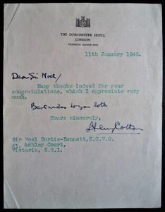 ALGODÓN, HENRY BRITISH OPEN CHAMPION GOLFISTA 1934, 37 Y 48 CARTA ORIGINAL FIRMADA - Imagen 1 de 3