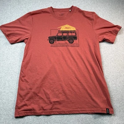 PrAna Mens Journeyman T-Shirt Camp Life Rust Heather Size XL - Image 1 of 4