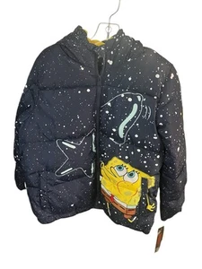 Members Only x Nickelodeon SpongeBob Bubble Buddy Puffer Jacket Juniors Large - Picture 1 of 5