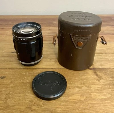 Vintage Canon 85mm f1.8 Rangefinder Lens Leica LTM M39 Mount - Image 1 of 4