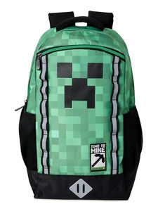 Mochila Minecraft Time to Mine 16"" Bolsa de Viaje Libro Nueva - Imagen 1 de 3