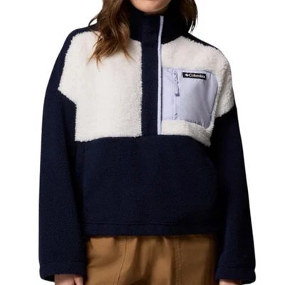 *NUEVO* Chaqueta Pullover Columbia Sherpa Polar Para Mujer Calce Relajado Azul Marino Talla XS Foto 1 de 3