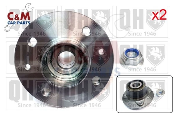 Par de kit de cojinetes de rueda trasera para RENAULT SCENIC de 1999 a 2003 - QH Foto 1 de 1