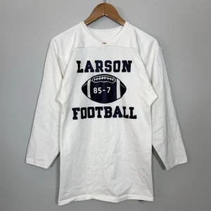 Vintage Russell Athletic Football Jersey Cotton T Shirt USA Made Small Larson - Picture 1 of 11