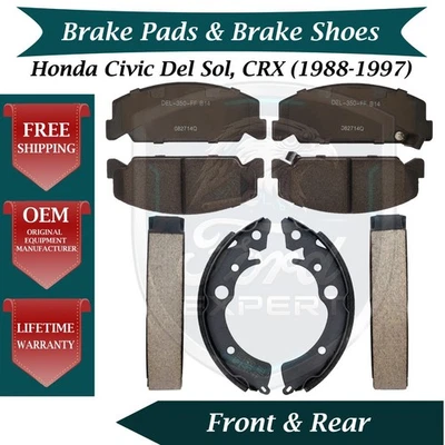 Almohadillas delanteras y zapatas traseras ACDelco OEM para Honda CRX Civic Del Sol 1988-1997 Foto 1 de 4