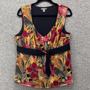Vintage 90er Bluse L transparent dunkel geblümt dunkel romantisch Empire Taille Y2k - Bild 1 von 11