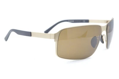 Nuevo Auténtico Porsche Design P'8565 B Mate Dorado Italia Marrón Lente Gafas de Sol Nuevo en Caja Foto 1 de 4