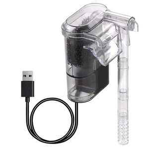 USB or Plug Aquarium Filter 2.5W 250L/H Small Tank Water Purifier 30cm Max Size - Picture 1 of 10