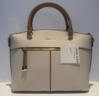 NUEVO CON ETIQUETAS BANDOLERA MARCA ANNE KLEIN DOBLE ASAS COLOR BLANCO ROTO Foto 1 de 2