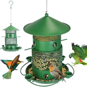 Outdoors Hanging Bird Feeder Metal Squirrel-Proof Chew-Proof Wild Bird Feeder - Picture 1 of 14