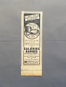 PUB PUBLICITE ANCIENNE ADVERT CLIPPING 100517 / MOBILIERS GALERIES BARBES - Picture 1 of 1