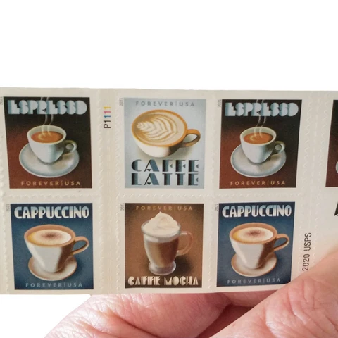 ESPRESSO DRINK STAMP Sheets 100 USPS Forever Postage Stamps 2021 Cover