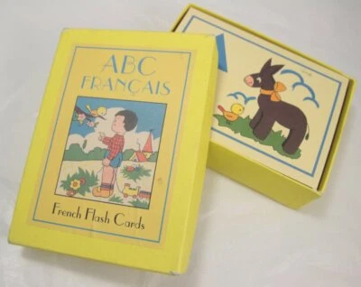 ABC Francais französische Lernkarten Cavallini & Co Reproduktion 40er Jahre Illustrationen - Bild 1 von 4