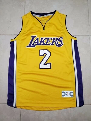 NWOT NBA FANATICS LOS ANGELES LAKERS LONZO BALL YELLOW YOUTH JERSEY MEDIUM - Image 1 of 4