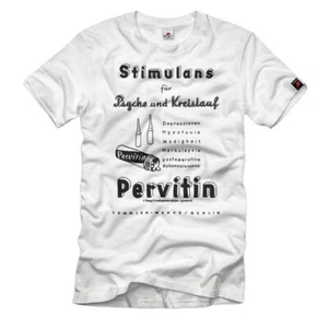 Pervitin Werbung Dose Droge Panzerschokolade Methamphetamin WW2 T-Shirt#34014 - Bild 1 von 2