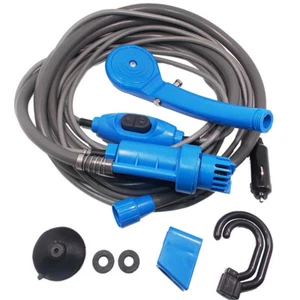 12V Shower Water Pump Camping Shower Portable Outdoor Hiking Camp with Bag - Picture 1 of 4