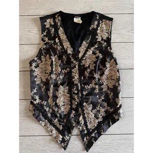 Judy Knapp vintage floral vest made in the USA size medium - Picture 1 of 7