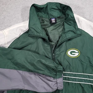 Chaqueta cortavientos Green Bay Packers para hombre XL Reebok Team Apparel verde cremallera completa - Imagen 1 de 10