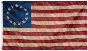 Betsy Ross Flag 3x5 Ft Vintage Tea Stained 13 Stars American Flags Colonial