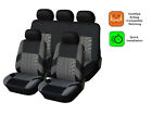 Grey - Black Soft Fabric 9 Pcs Full Set Car Seat Covers For Mini Cooper Bmw 