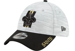 New Orleans Saints Hat New Era 39Thirty Gray Black Gold Flex Fit Cap NOLA - Picture 1 of 6