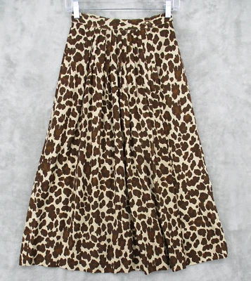 Falda De Colección Jones New York XS Leopardo Estampado Animal Plisada Modesta Midi Boho Foto 1 de 4