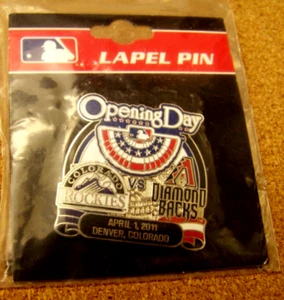 2011 Colorado Rockies v Arizona Diamondbacks Opening Day pin Coors Field AIBM - Picture 1 of 6