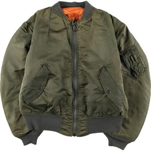Vintage 1990'S Alpha MA-1 style padded military flight jacket USA made men's... - Picture 1 of 18