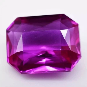 Fabulosa piedra preciosa suelta de zafiro rosa corte esmeralda 8+ quilates natural certificada - Imagen 1 de 4