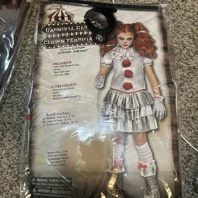 Adult Carnival Clown￼ women’s costume size large complete with additional mask - Image 1 of 2