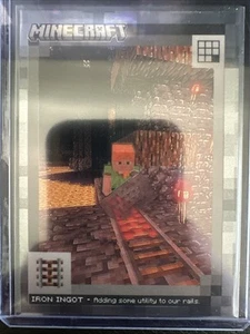 Lingote de hierro Minecraft Panini 2024 Crafting Chronicles #123 cromado - Imagen 1 de 1