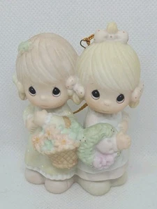 Precious Moments To My Forever Friend Ornament Samuel J Butcher 1985 Girls - Picture 1 of 5