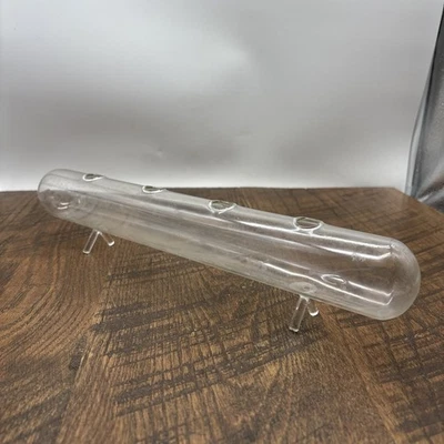 "Florero tubo de vidrio moderno con pies 4 agujeros flor soporte suculento 14"" contemporáneo" Foto 1 de 4