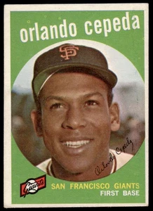 1959 Topps #390 Orlando Cepeda San Francisco Giants Excelente 51814 - Imagen 1 de 2