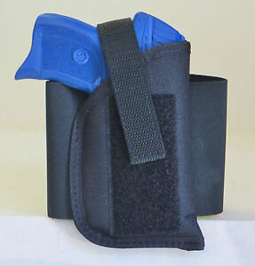 Elastic Ankle Holster for RUGER LC9 with Underbarrel Laser 