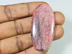 PIEDRA PRECIOSA SUELTA CHABUJÓN OVALADA DE DISEÑO RODONITA ROSA NATURAL 26X52X06 MM t247 - Imagen 1 de 9