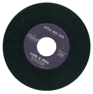 DANIEL A STONE 45 RPM Record LITTLE MISS COOL / IT MUST BE RAINING Teen Pop Soul - Picture 1 of 2