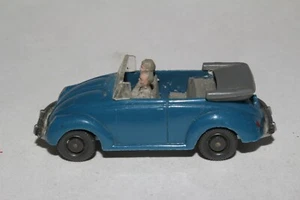 WIKING GERMANY VOLKSWAGEN VW BEETLE BUG CONVERTIBLE, BLUE W/ PASSENGERS, NICE - Picture 1 of 7