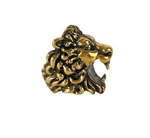 Gucci $450 Auth sz 6.5 Lion Head Cocktail Ring Aged Metal Gold Tone NO Stone - Picture 1 of 13