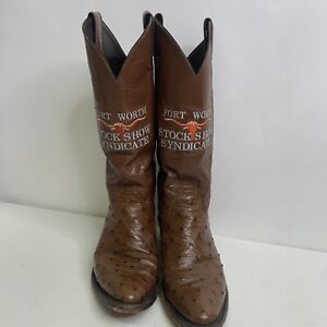 Custom Justin Boots Fort Worth Stockshow Syndicate Special Edition Full Quill 6C