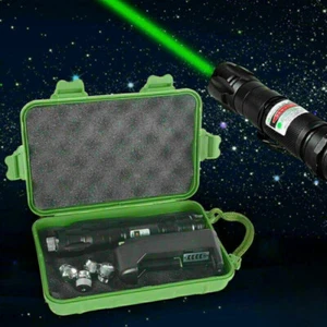 10000M Green Laser Pointer Pen 532NM Rechargable Visible Beam Torche with Box - Picture 1 of 11