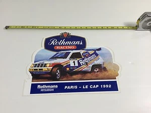 AUTOCOLLANT VINTAGE CAR PARIS LE CAP 1992 MITSUBISHI ROTHMANS MICHELIN - Foto 1 di 1
