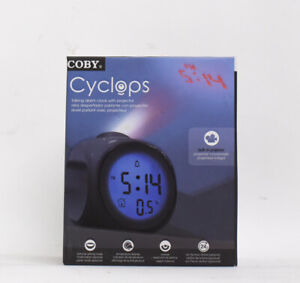 Coby Cyclops CBC-54-BLK Talking Alarm Clock with Projector Display