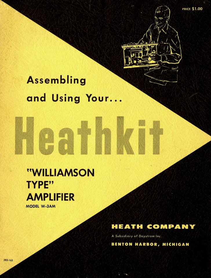 Heathkit Williams Type Amplifier Model W-3AM Assembly Manual: 27 Pages - Image 1 of 1